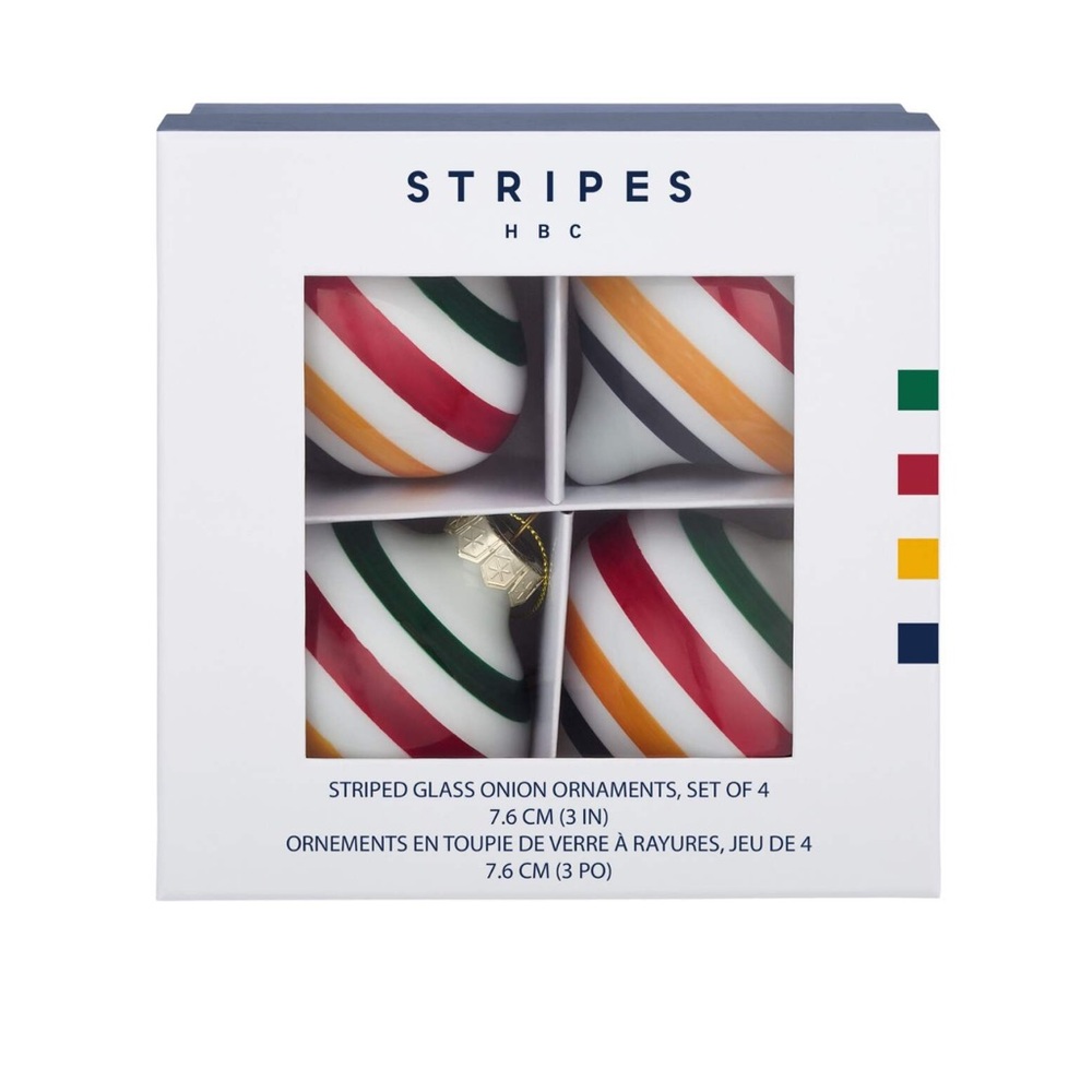 Hudson’s Bay Stripes HBC Stripes Holiday Ornaments